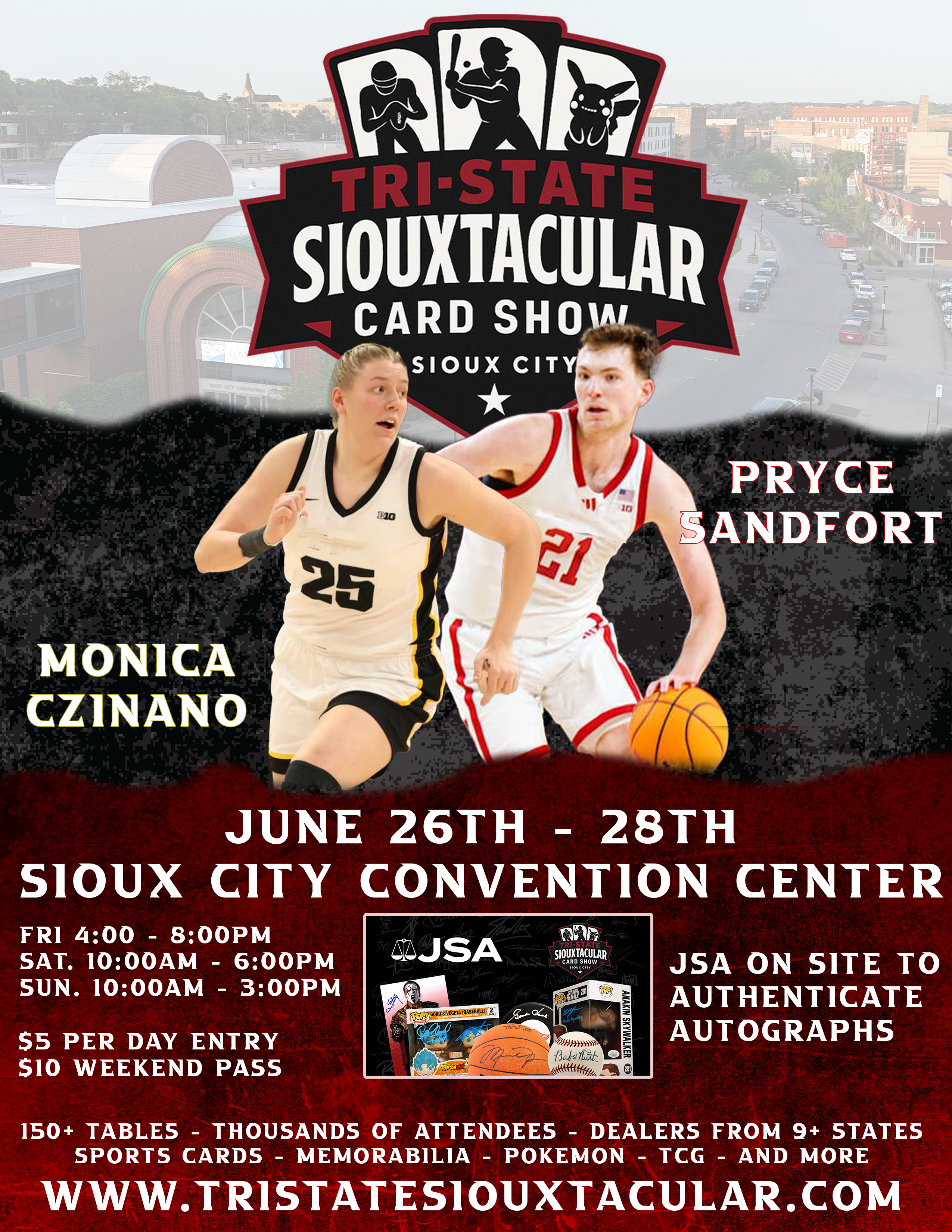 2026 Autograph Guests Flyer — Monica Czinano & Pryce Sandfort